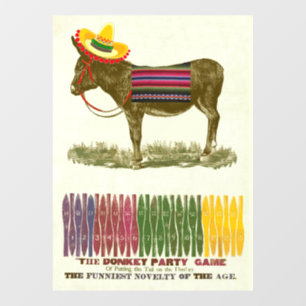 Vintage Pin the Tail on the Donkey Party Game