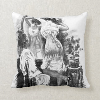 vintage pin up beauty antique cushion