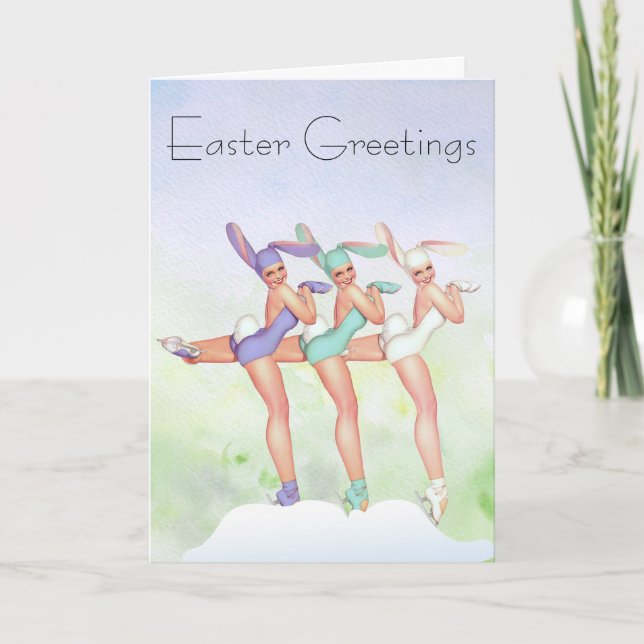 Vintage Pin-Up Easter Card (Front)