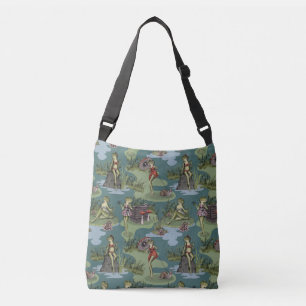 Vintage Pin-Up Girl Frogs Crossbody Bag