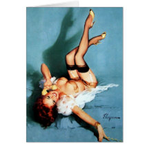 Vintage Pin UP Girl on The Phone