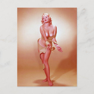 VINTAGE PIN UP GIRL PHOTO POSTCARD