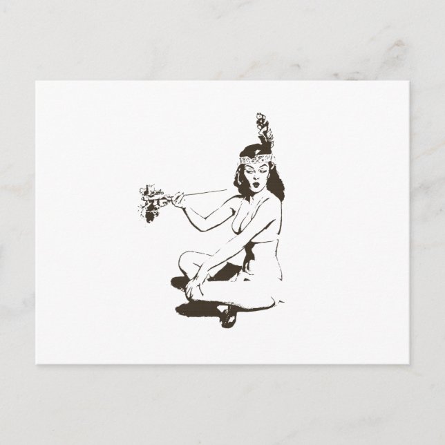 Vintage Pin-Up girl Postcard (Front)