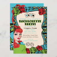 Vintage Pin-up Girl, Rock-A-Billy Invitations