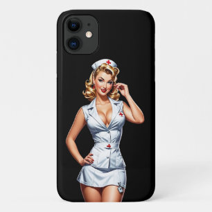 Vintage Pin-up Nurse Digital Art Case-Mate iPhone Case
