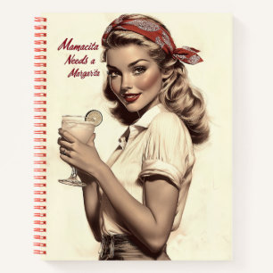 Vintage Pin-Up Style: Mamacita Needs a Margarita Notebook