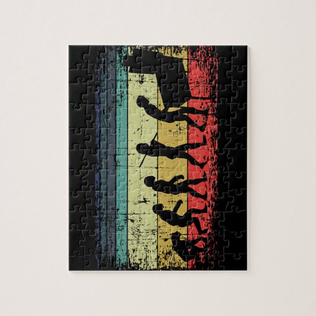 Vintage Pinball Evolution Pinball Player Retro Jigsaw Puzzle (Vertical)