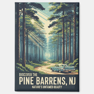 Vintage Pine Barrens New Jersey Travel Magnet