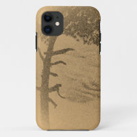 Vintage pine tree silhouette