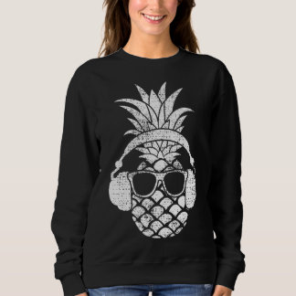 Vintage Pineapple Hawaiian Aloha Beach Fruit Cockt Sweatshirt