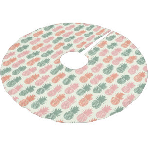 Vintage Pineapple Pattern 2 Brushed Polyester Tree Skirt
