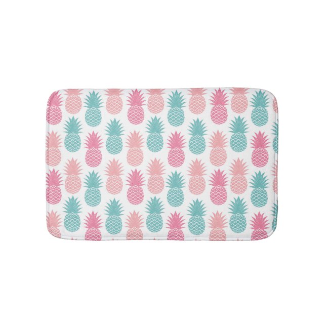 Vintage Pineapple Pattern Bath Mat (Front)