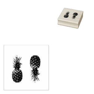 Vintage Pineapple  Rubber Stamp