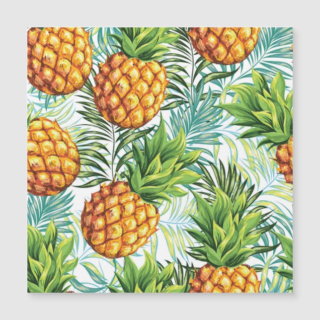 Vintage Pineapple: Seamless Floral Pattern. (Front)