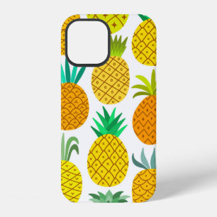 vintage pineapple seamless pattern isolated on whi iPhone 12 case