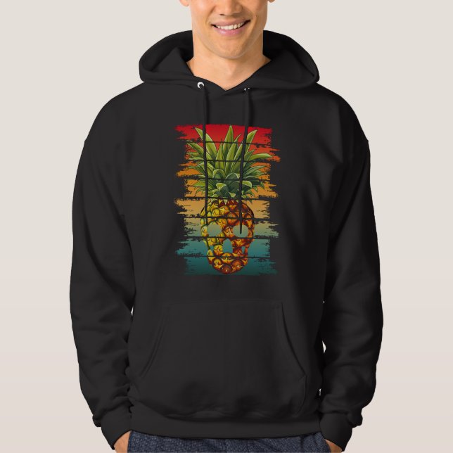Vintage Pineapple Skull  Hoodie (Front)