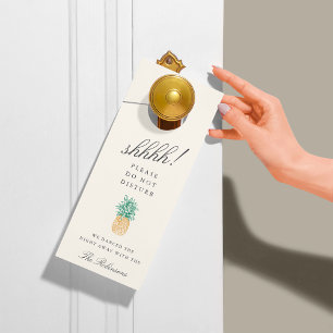 Vintage Pineapple Wedding Welcome/Do Not Disturb Door Hanger
