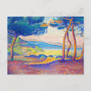 Vintage Pines Along the Shore (1896) painting Postcard
