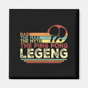 Vintage Ping Pong Dad Ping Pong Playing Tee Fathe Magnet