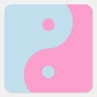 Vintage Pink And Blue Yin Yang