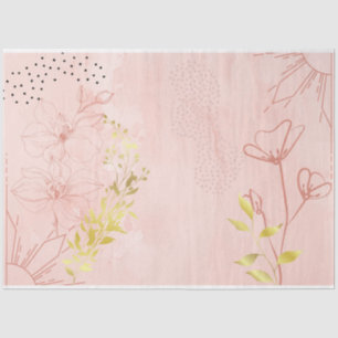 Vintage Pink and Gold Junk Series Design 1 Tissue Paper