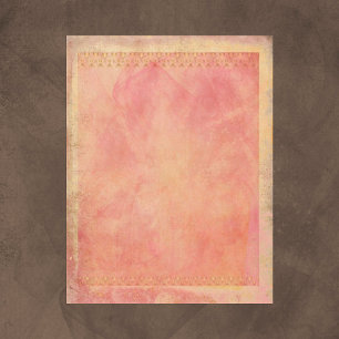 Vintage Pink and Gold Scrapbook Paper