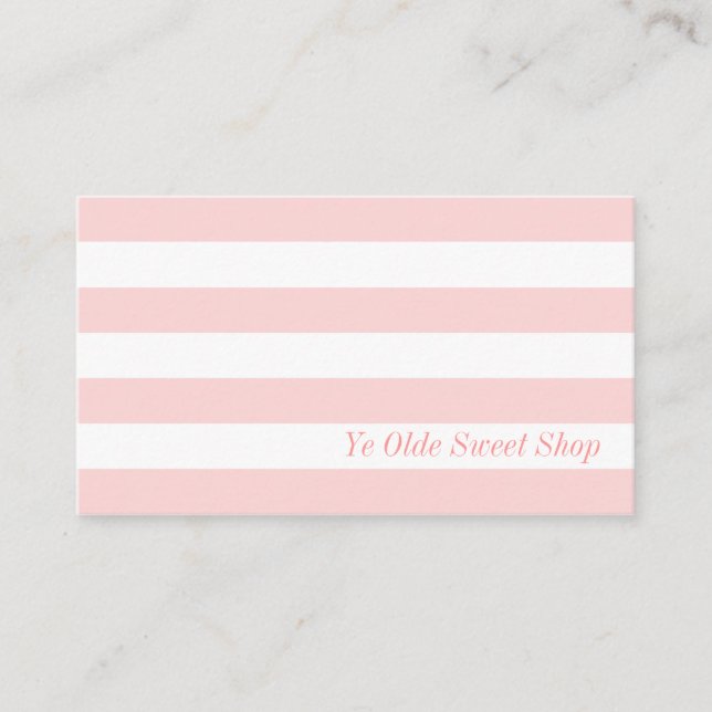 Vintage Pink and White Style - Business Card (Front)