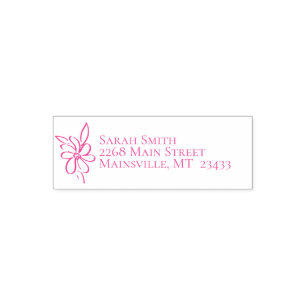 Vintage Pink Birth Announcement Girl Self-inking S Stamp