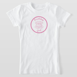 Vintage Pink Birthday Cake T-Shirt