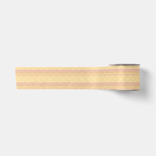 Vintage Pink Buttery White Antique Damask Stripe Satin Ribbon