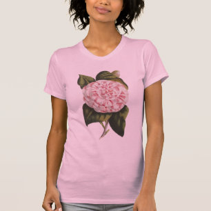 Vintage Pink Camelia Pretty Gardener's T-Shirt