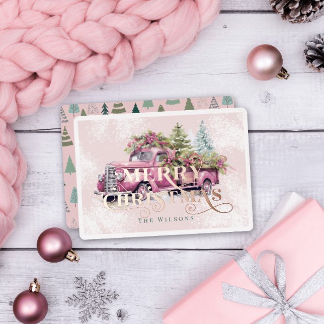 Vintage Pink Farm Truck Christmas Tree (Creator Uploaded)