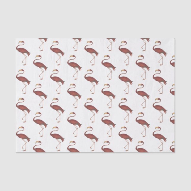 Vintage Pink Flamingo #2 Tissue Paper (Front)
