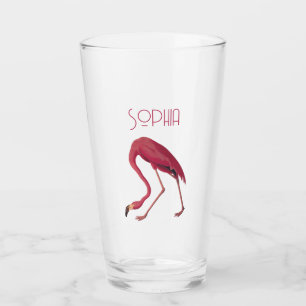 Vintage Pink Flamingo Glass