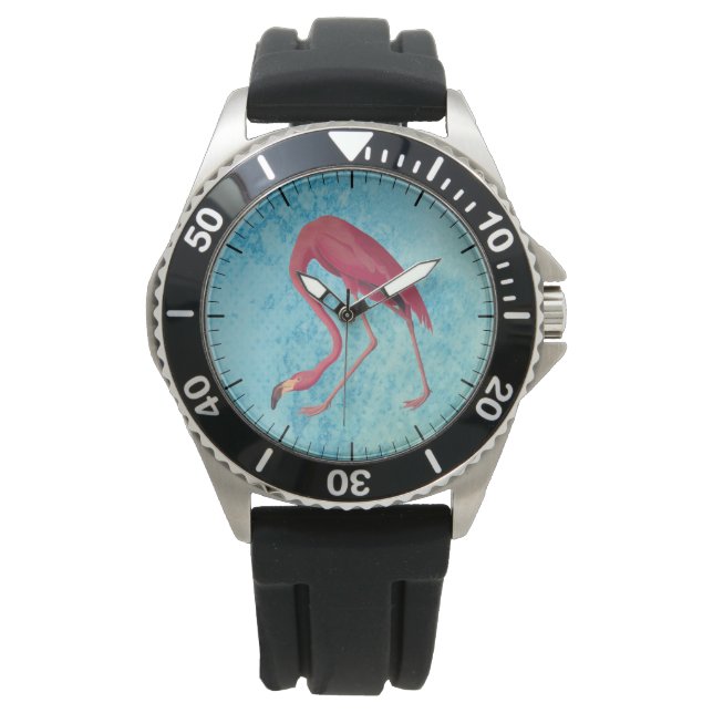 Vintage Pink Flamingo Watch (Front)