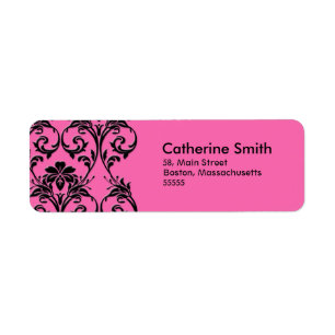 Vintage Pink Floral Address Labels