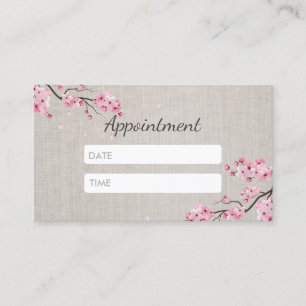 Vintage Pink Floral Beauty Salon Hair Appointment