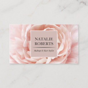 Vintage Pink Floral Elegant Beauty Salon & Spa Business Card