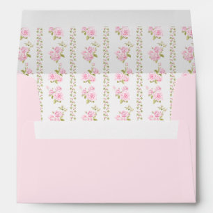 Vintage Pink Floral Envelope