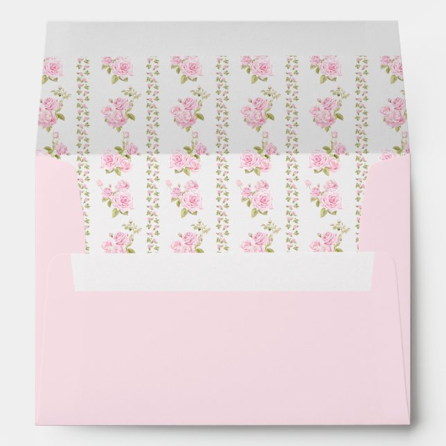 Vintage Pink Floral Envelope (Back (Bottom))