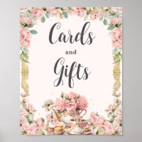 Vintage Pink Floral High Tea Cards and Gifts