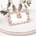 Vintage Pink Floral High Tea Party Baby Bridal Place Card<br><div class="desc">These lovely place cards feature a set of pretty vintage teapot and tea cup, beautiful blush pink roses and an antique gold border. PS: These place cards cannot be personalized individually, as a minimum pack comes in 25 cards with the same design. Matching items available in store. (c) Somerset Fine...</div>