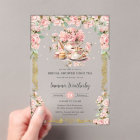 Vintage Pink Floral High Tea Party Bridal Shower