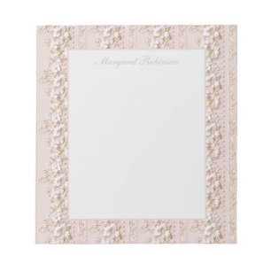 Vintage Pink Floral Notepad