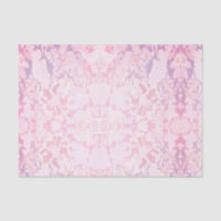 Vintage Pink Floral Pattern print Tissue Paper