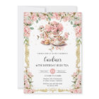 Vintage Pink Floral Roses High Tea Party Birthday
