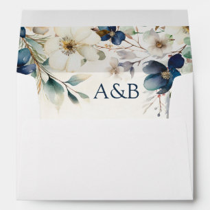 Vintage Pink Floral Spring Wedding Envelope