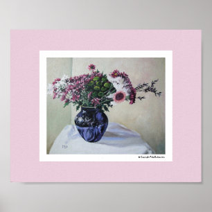 Vintage pink flowers fine art by Pola.B.Alex Poste Poster