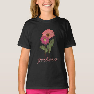 vintage pink gerbera for flowers lover T-Shirt
