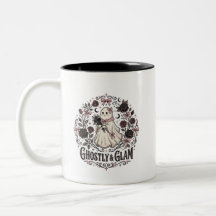 Vintage Pink Gothic Ghost Halloween Graphic